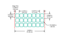 Identco TTL116-700-10 Glossy White Polyester PCB/Component Label, 0.375x0.375 [10,000/Roll]