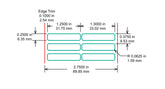 Identco TTL118-403-10 Gloss White Polyimide Thermal Transfer Labels 1.25x.25 [10,000/Roll]