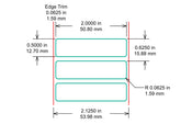 Identco Glossy White Polyester PCB/Component Label 2.0x0.50 [10,000/Roll]