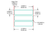 Identco Glossy White Polyester PCB/Component Label 2.0x0.50 [10,000/Roll]