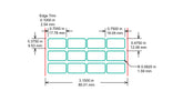 Identco TTL122-700-10 Glossy White Polyester PCB Component Label [10,000/Roll]