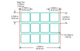 Identco TTL123-433-10 Glossy White Polyester PCB/Component Label, 0.75x.75 [10,000/Roll]