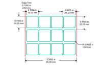 Identco TTL123-433-10 Glossy White Polyester PCB/Component Label, 0.75x.75 [10,000/Roll]