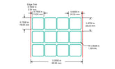 Identco TTL123-700-10 Glossy White Polyester PCB Component Label [10,000/Roll]