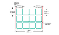 Identco TTL123-700-10 Glossy White Polyester PCB Component Label [10,000/Roll]