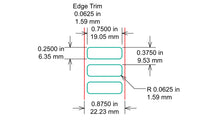 Identco TTL129-700-10 Glossy White Polyester PCB/Component Label, 0.75x.25 [10,000/Roll]