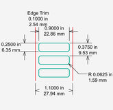 Identco TTL130-700-10 Glossy White Polyester PCB/Component Label, 0.9x.25 [10,000/Roll]
