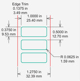 Identco TTL131-700-10 Glossy White Polyester PCB/Component Label, 1.0x.375 [10,000/Roll]