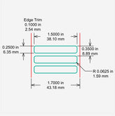 Identco TTL132-700-10 Glossy White Polyester PCB/Component Label, 1.5x.25 [10,000/Roll]