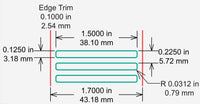 Identco TTL133-700-10 Glossy White Polyester PCB/Component Label, 1.5x.125 [10,000/Roll]