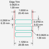 Identco TTL135-403GR-10 Glossy Green Polyester PCB/Component Label, 1.0x.25 [10,000/Roll]