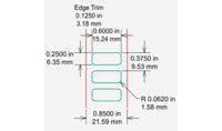 Identco TTL137-700-10 Glossy White Polyester PCB/Component Label, 0.6x.25 [10,000/Roll]