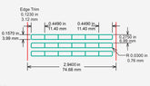 Identco TTL145-700-25 &nbsp;Glossy White Polyester PCB/Component Label, 0.449x.157 [25,000/Roll]