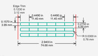 Identco TTL145-700-25 &nbsp;Glossy White Polyester PCB/Component Label, 0.449x.157 [25,000/Roll]