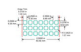 Identco TTL148-403-10 Glossy White Polyester PCB/Component Label, 0.25x.25 [10,000/Roll]