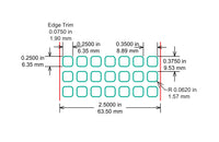 Identco TTL148-403-10 Glossy White Polyester PCB/Component Label, 0.25x.25 [10,000/Roll]