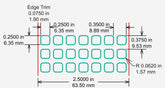 Identco TTL148-700-10 Glossy White Polyester PCB/Component Label, 0.25x.25 [10,000/Roll]