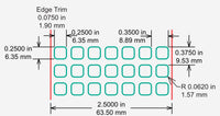 Identco TTL148-700-10 Glossy White Polyester PCB/Component Label, 0.25x.25 [10,000/Roll]