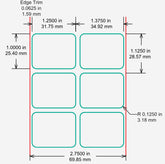 Identco TTL300-700-12 Glossy White Polyester PCB/Component Label, 1.25x1.0 [12,000/Roll]
