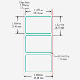 Identco TTL301-700-6 Glossy White Polyester PCB/Component Label, 1.5x1.0 [6,000/Roll]