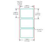 Identco TTL301-730-6 Glossy White Polyester PCB/Component Label, 1.5x1.0 [6,000/Roll]