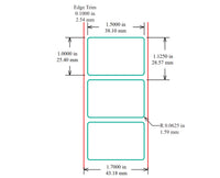Identco TTL301-730-6 Glossy White Polyester PCB/Component Label, 1.5x1.0 [6,000/Roll]