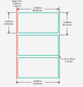 Identco TTL304-700-4 Glossy White Polyester PCB/Component Label, 2.75x1.375 [4,000/Roll]