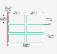 Identco TTL308-700-10 Glossy White Polyester PCB/Component Label, 1.5x.75 [10,000/Roll]
