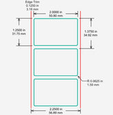 Identco TTL311-700-2.5 Glossy White Polyester PCB/Component Label, 2.0x1.25 [2,500/Roll]