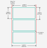 Identco TTL312-700-2.5 Glossy White Polyester PCB/Component Label, 3.0x1.5 [2,500/Roll]