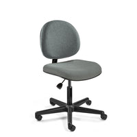 Bevco V4007HC-AV-GRY Value-Line Pneumatic Chair 17-22 Height Adjustment, Hard Floor Casters With Arms, Gray Fabric