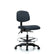ECOM Seating Vinyl Chair - Medium Bench Height with Chrome Foot Ring & Casters in Imperial Blue Trailblazer Vinyl