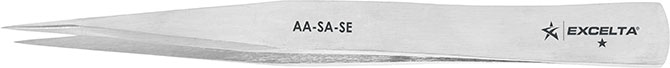 Excelta AA-SA-SE Stainless Steel Anti-magnetic Tweezers, 5"