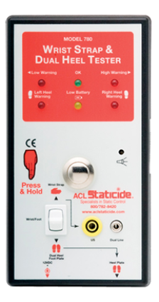 ACL Staticide 780 Economy Combo Wrist Strap & Dual Heel Tester with Footplate