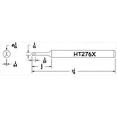 Hexacon HT276X Turned Down Full Chisel Soldering Tip, 3/16"