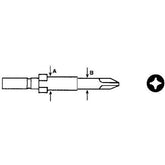 ASG 64421 Phillips Round Bit 4.0 MM, #0 2.5 x 40MM