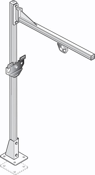 ASG 65070 Tool Support Stand Swing Boom, 4 Ft Vertical