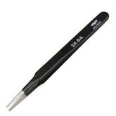 Aven 18049EZ Style 2A-SA E-Z Pick Stainless Steel Anti-Magnetic Black Tweezers