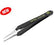 Aven 18049ARS Tweezers, Artiss 2A-SA, Straight Flat, Blunt Flat, Stainless Steel, 4.5"