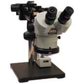 Aven 26800B-369 SPZ-50 Stereo Zoom Binocular Microscope On Stand Dabs & Integrated LED Ring Light