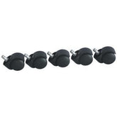 Bevco CADS/5 Dual Wheel Hard Floor Caster for Tubular Steel Base (Set of 5)