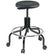 BEVCO 3200-V Upholstered vinyl Stool Black Tubular Steel Base Mushroom Glides