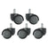 Bevco 4550S/5 Dual Wheel Hard Floor Casters, Pack of 5