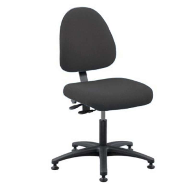 BEVCO 6001-4550S/5--BLKV Integra Upholstered Chair Large Back Articulating Seat & Back Tilt 5-Star Black Nylon