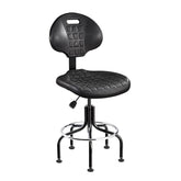 BEVCO 7600-BLK Everlast Tall Height Black Polyurethane Chair with Welded Footring