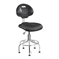 Bevco 7610E Everlast E Polyurethane ESD Chair manual Back ADJ Chrome Tubular Steel Base