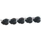 Bevco CADS/5 Dual Wheel Hard Floor Caster for Tubular Steel Base (Set of 5)