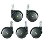 Bevco IBCS-ESD Dual Wheel Intervel Braking Caster, Set of 5