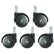 Bevco IBCS-ESD Dual Wheel Intervel Braking Caster, Set of 5