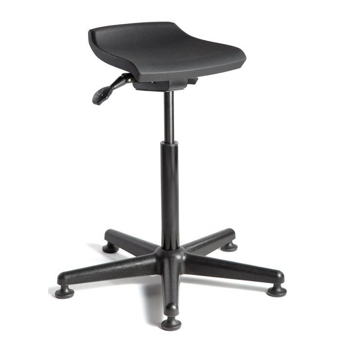 Bevco D3505 Earg Deluxe Sit Stand Soft Polyurethane Seat, 5-Star Black Nylon